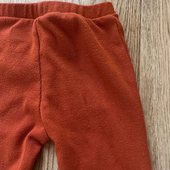 Girls 5T Halloween Outfit Orange Black Flare Pants Cozy Pumpkin Shirt - Picture 5 of 9